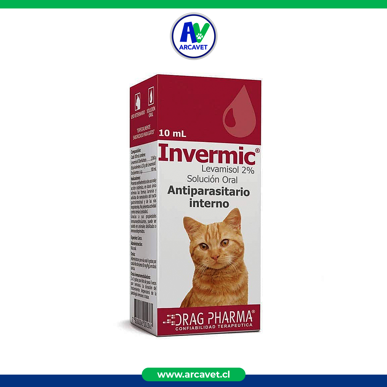 Invermic - Antiparasitario interno gato 10 mL