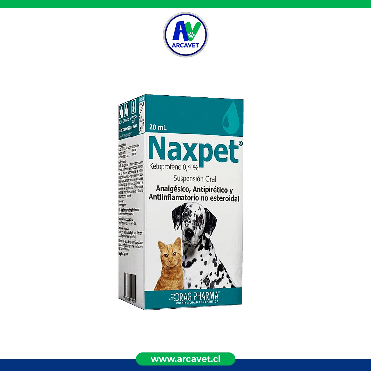 Naxpet Suspensión oral 20 mL( Ketoprofeno 0,4%)
