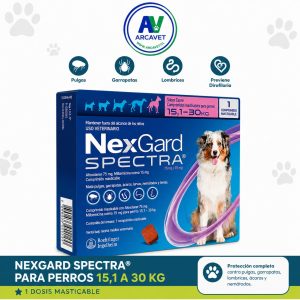 Antiparasitario masticable perro NexGard SPECTRA 15,1 a 30 Kg