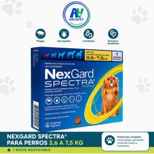 Antiparasitario masticable perro NexGard SPECTRA 3,6 a 7,5 Kg
