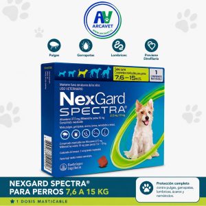 Antiparasitario masticable perro NexGard SPECTRA 7,6 a 15 Kg